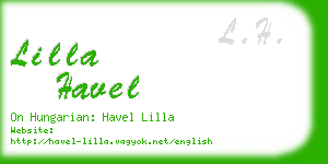 lilla havel business card